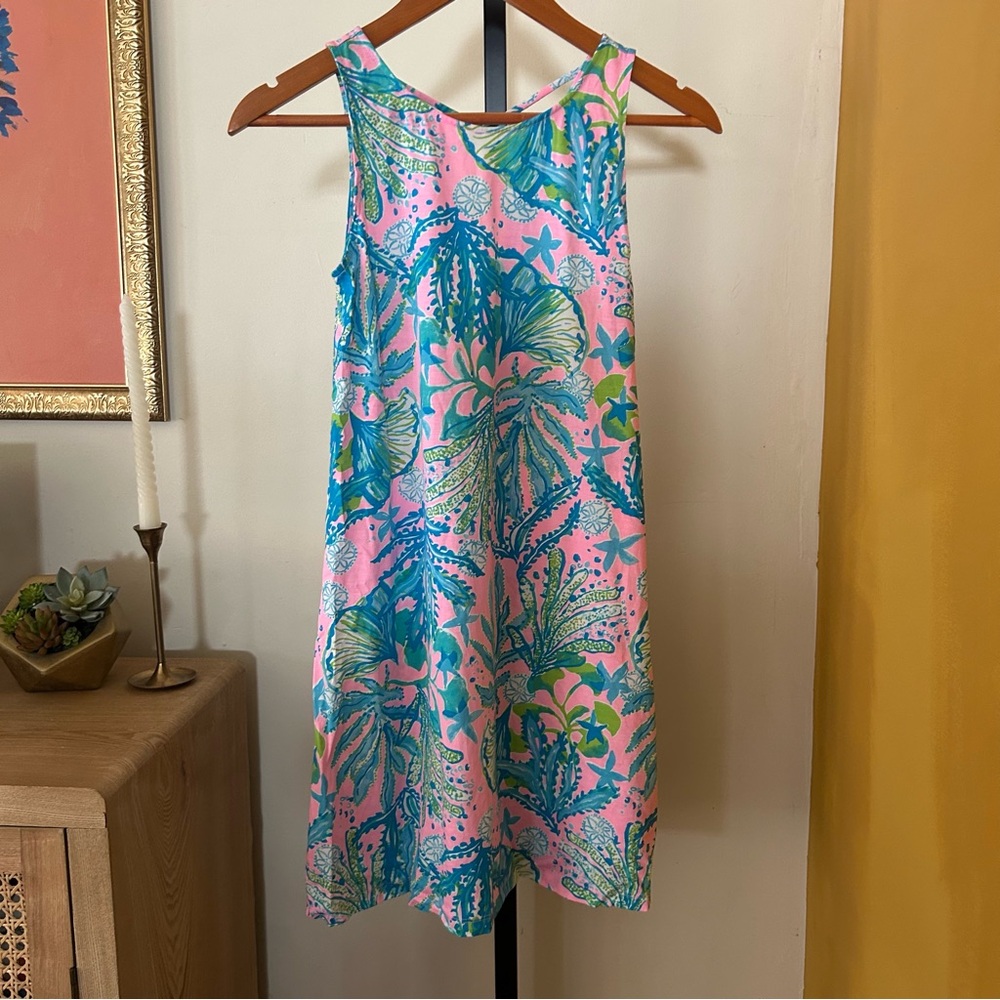 Lilly Pulitzer Kristen Swing Dress Mandevilla‎ Baby Hip Nautic Resort Size XXS